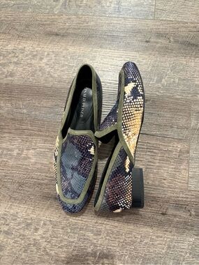 Donald J. Pliner Women's Snake-Print Flats in Brown and Olive
